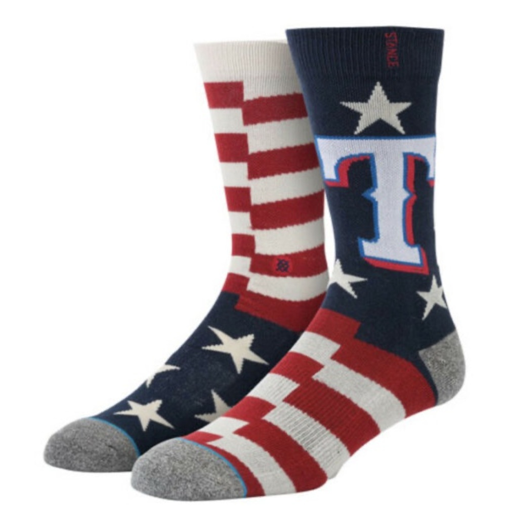 Stance Texas Rangers Brigade 2 Crew Socks Large